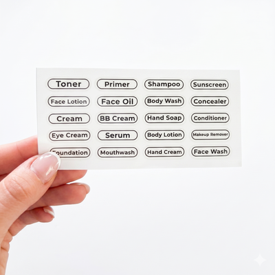 INCLUDED LABEL STICKERS