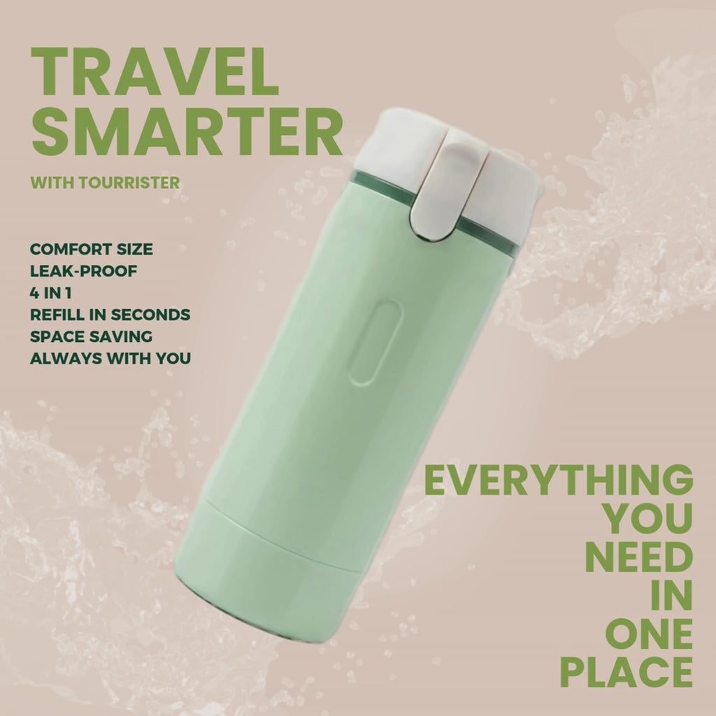 4-in-1 Travel Dispenser Bottle Leak-Proof Refillable